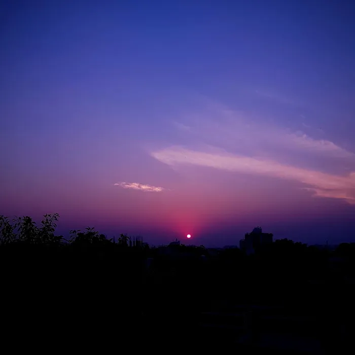 印度，索拉普尔，天空，平原，日出，宁静，云朵，和平