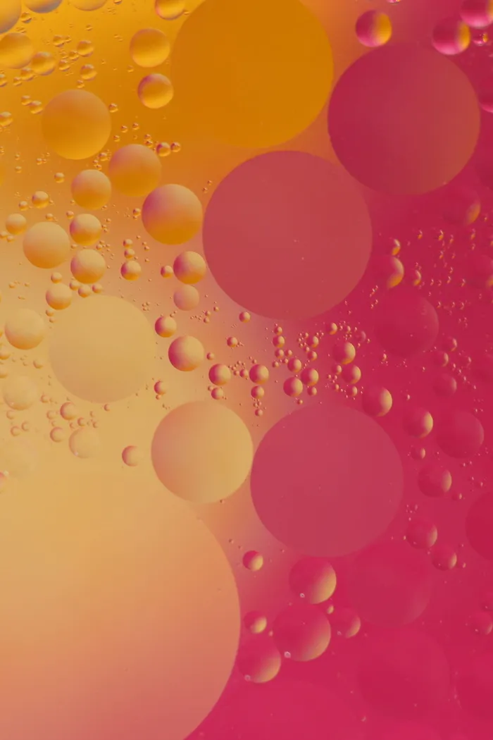 粉色和橙色泡泡数字壁纸