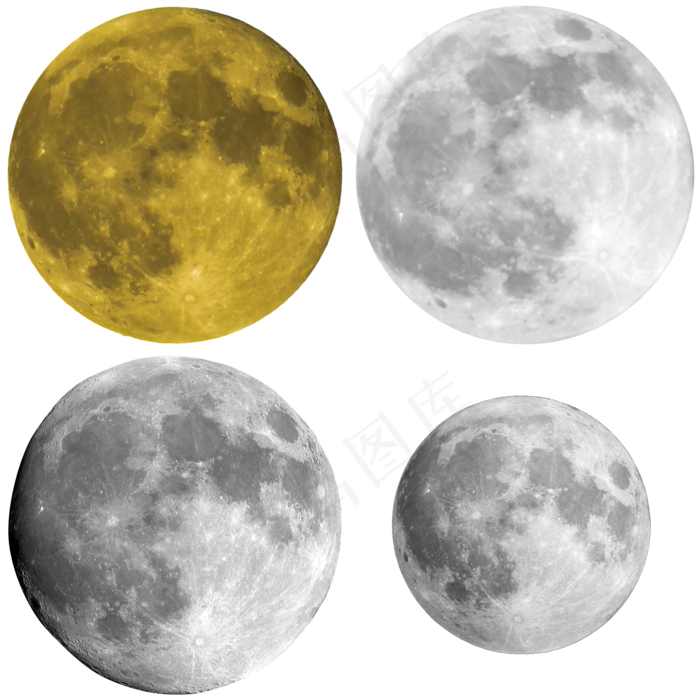 高清月球免抠png透明图层素材 - 菜鸟图库