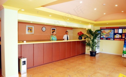 酒店前台大厅效果图图片