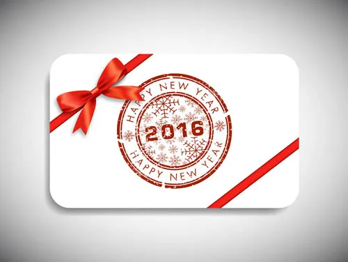 2016新年礼品卡矢量素材