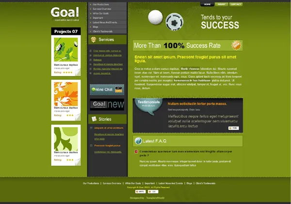 绿色设计html模板