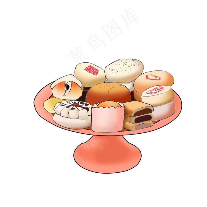 糕点坊头像中国传统美食和点心怎么画中式点心卡通素材中式糕点图片
