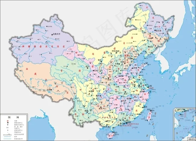 中国地图矢量图