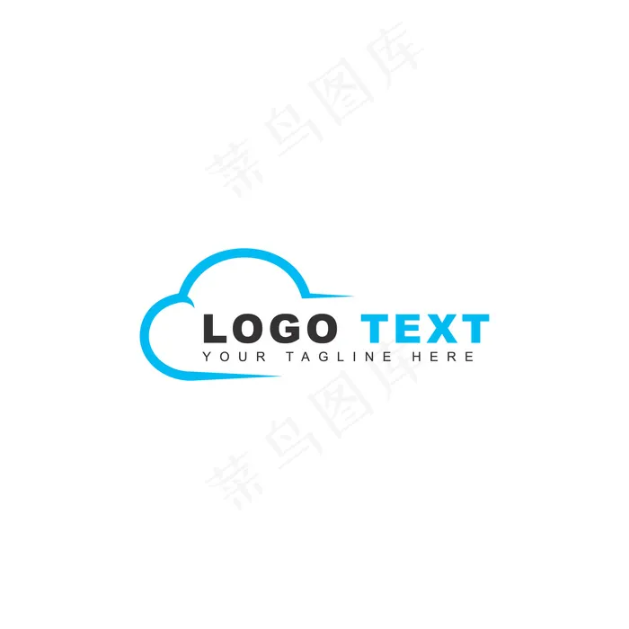现代抽象云图形logo标志