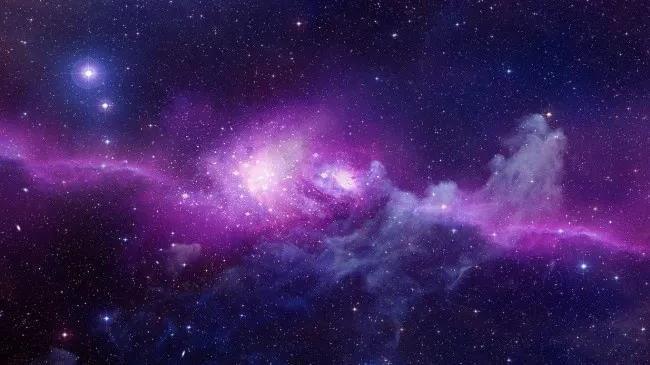 紫色星空唯美