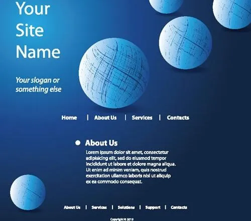 球体商业网站模板图片