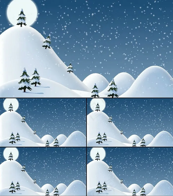 唯美圣诞节雪景视频短片素材