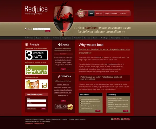 红酒广告html模板