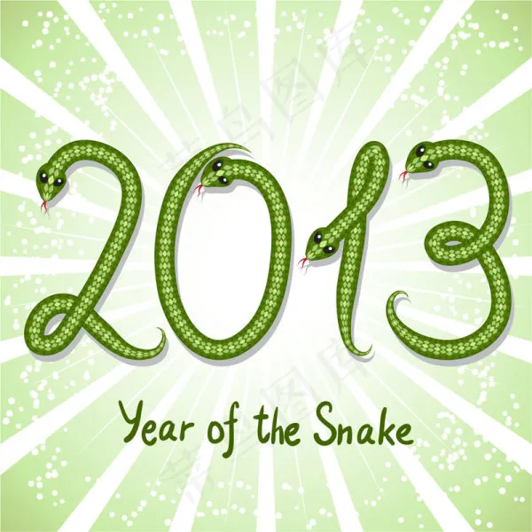 2013年的蛇的图形创意03载体材...