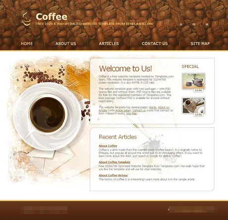 咖啡主题网站界面设计HTML(CS...