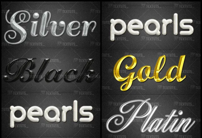 水晶纹理和黄金效果字体样式