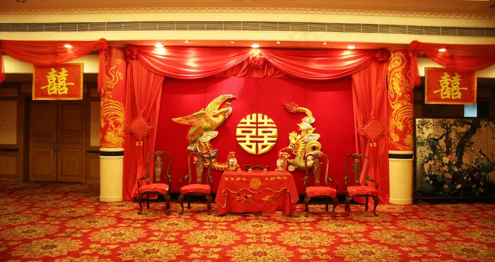 中式婚礼汉唐婚礼背景图片