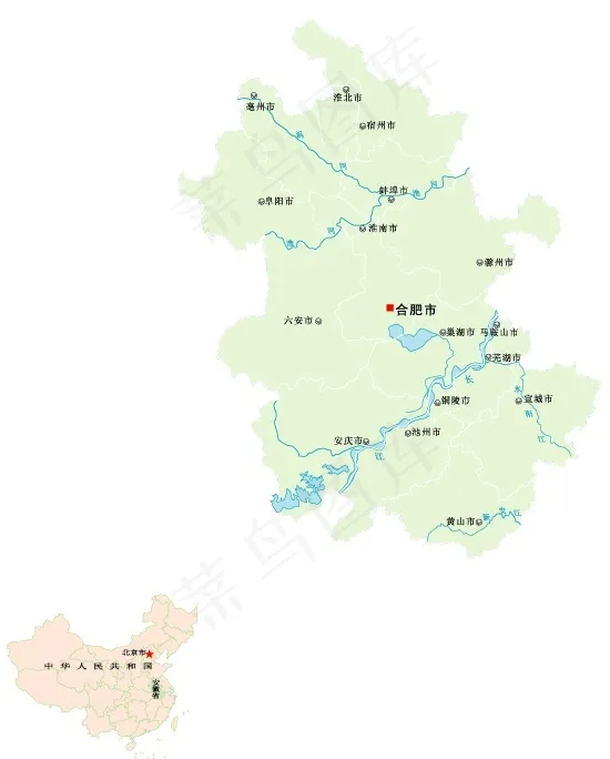 中国安徽地图免费下载