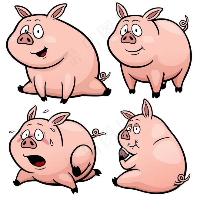 可爱卡通小猪图片