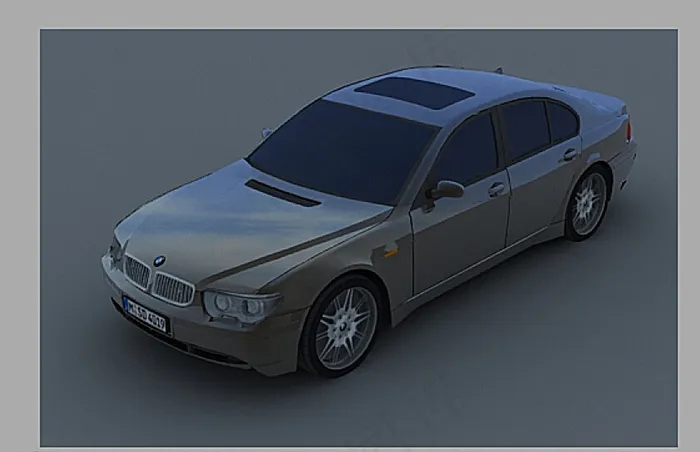 宝马车3D模型图片