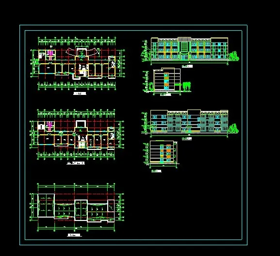 某3层办公楼详细CAD设计方案图纸