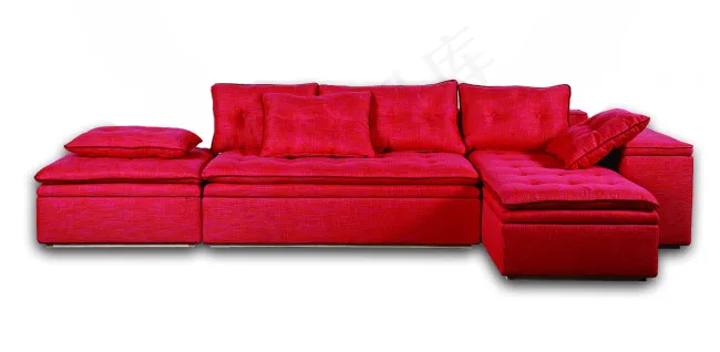 红色布艺沙发