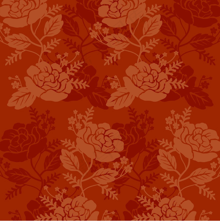 华丽玫瑰暗纹背景矢量素材ai矢量模版下载