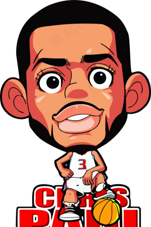 保罗 q版 球星 球服 t恤数码印.