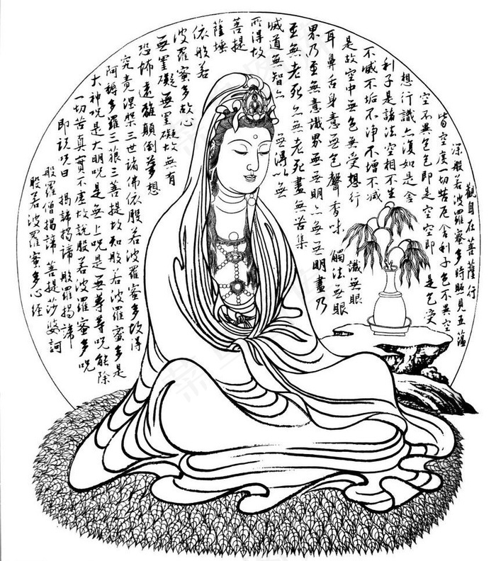 本素材作品名称为南无观世音菩萨像图片,素材编号是430921, 						是