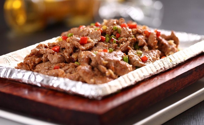 铁板蒙古肉 - 菜鸟图库