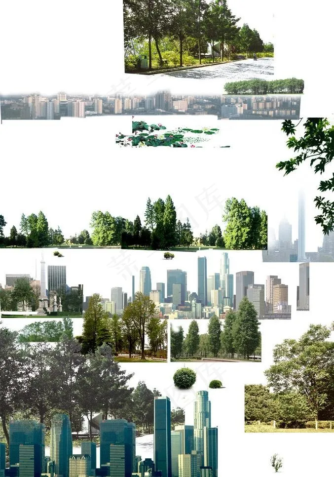 园林绿化设计景观树木图片