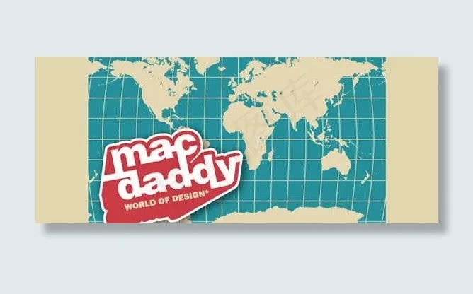 MAC爸爸世界地图的免费矢量