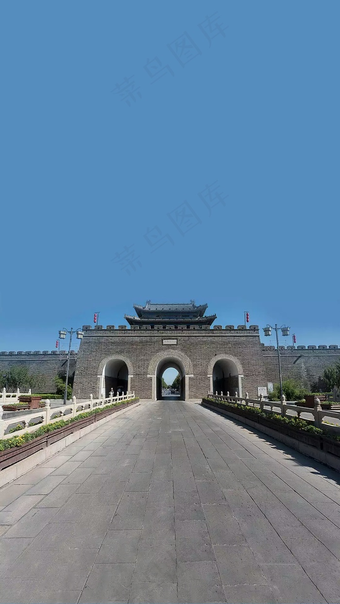 城墙大门风景高清摄影图片