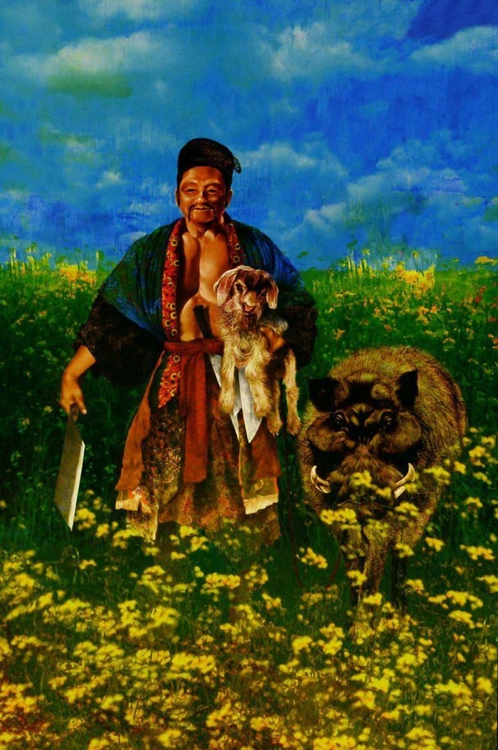 水浒人物 108将人物画 笑面虎 .