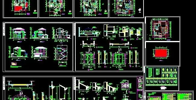 经典别墅CAD设计图 1...