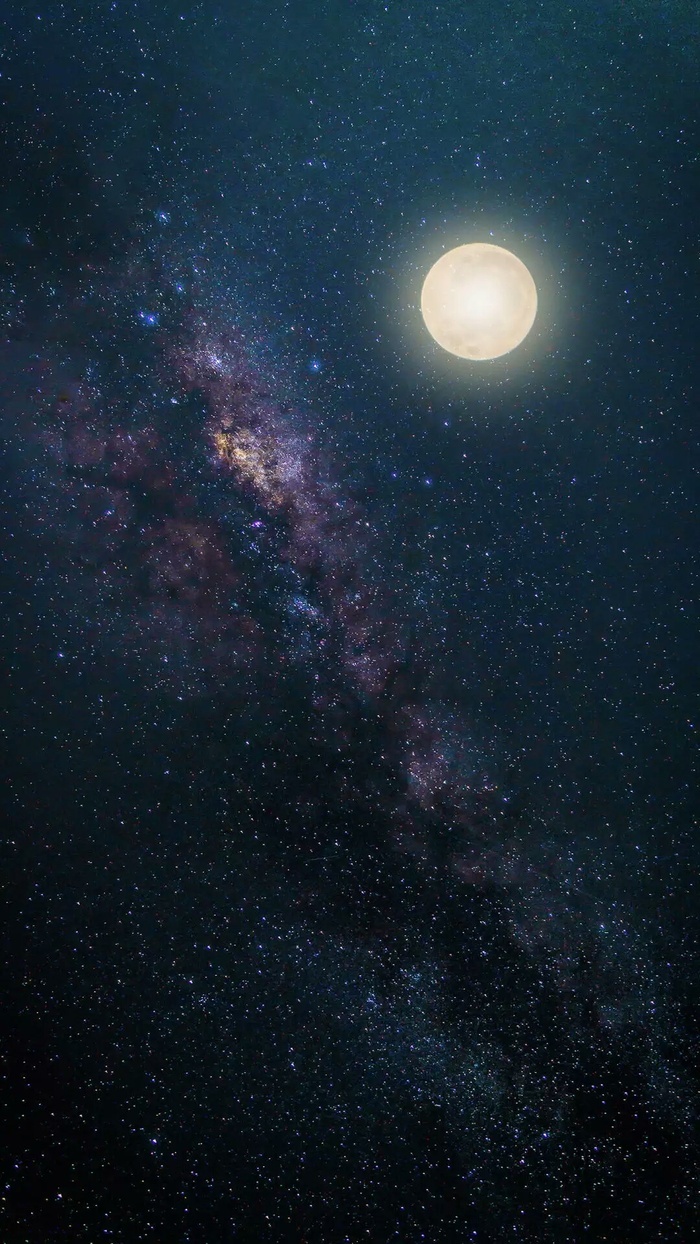 月亮高清摄影图片星空科幻