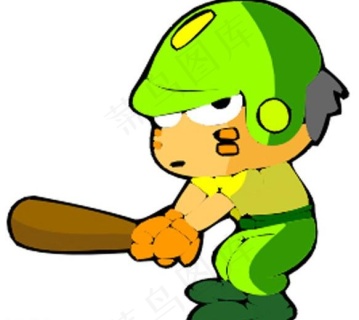 棒球 卡通运动人物图片cdr矢量模版下载 - 菜鸟图库