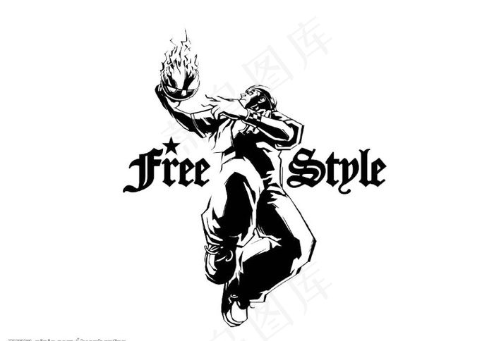 黑白色篮球图片psd模版下载