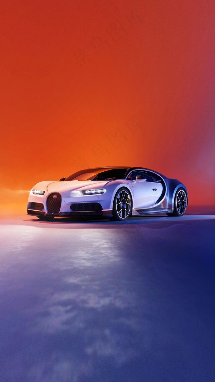 红色背景炫酷跑车高清摄影图片