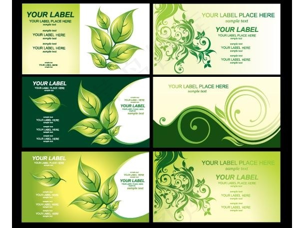 环保主题卡片模板矢量素材