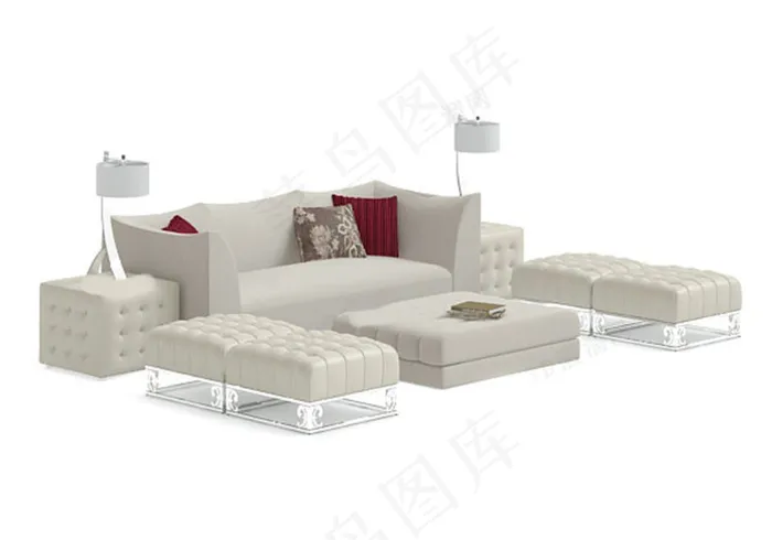 欧式沙发模板下型 欧式沙发模型 源...