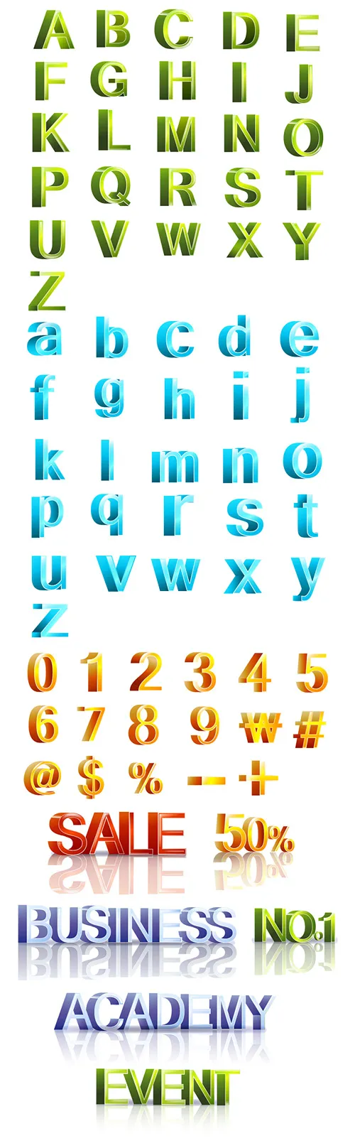 三维向量的字母和数字的修订版