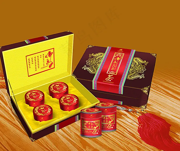 佛泉苦荞茶高档包装盒设计图片