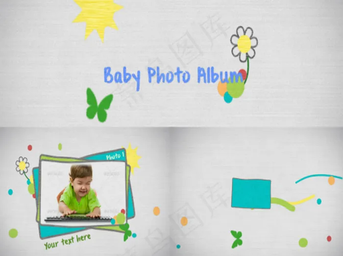 儿童成长记录视频纪念册AE模板