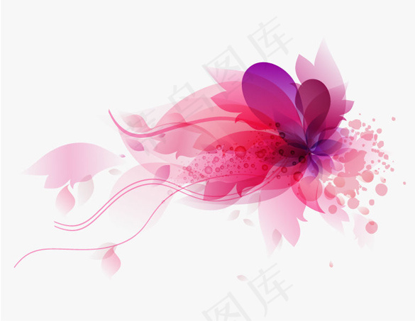 透明的浮花的背景 菜鸟图库