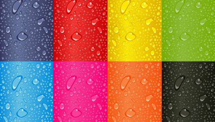 灰红黄绿蓝玫桔黑水滴好看的背景图片