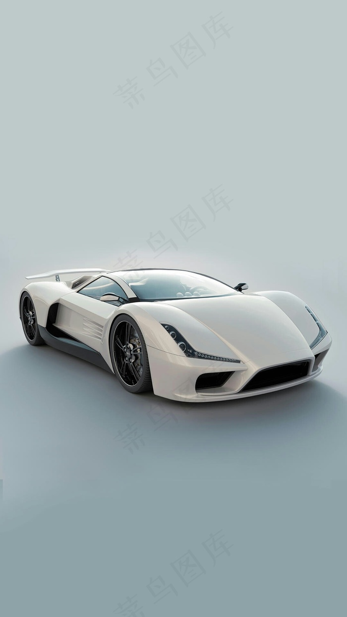 白色的炫酷跑车高清摄影图片