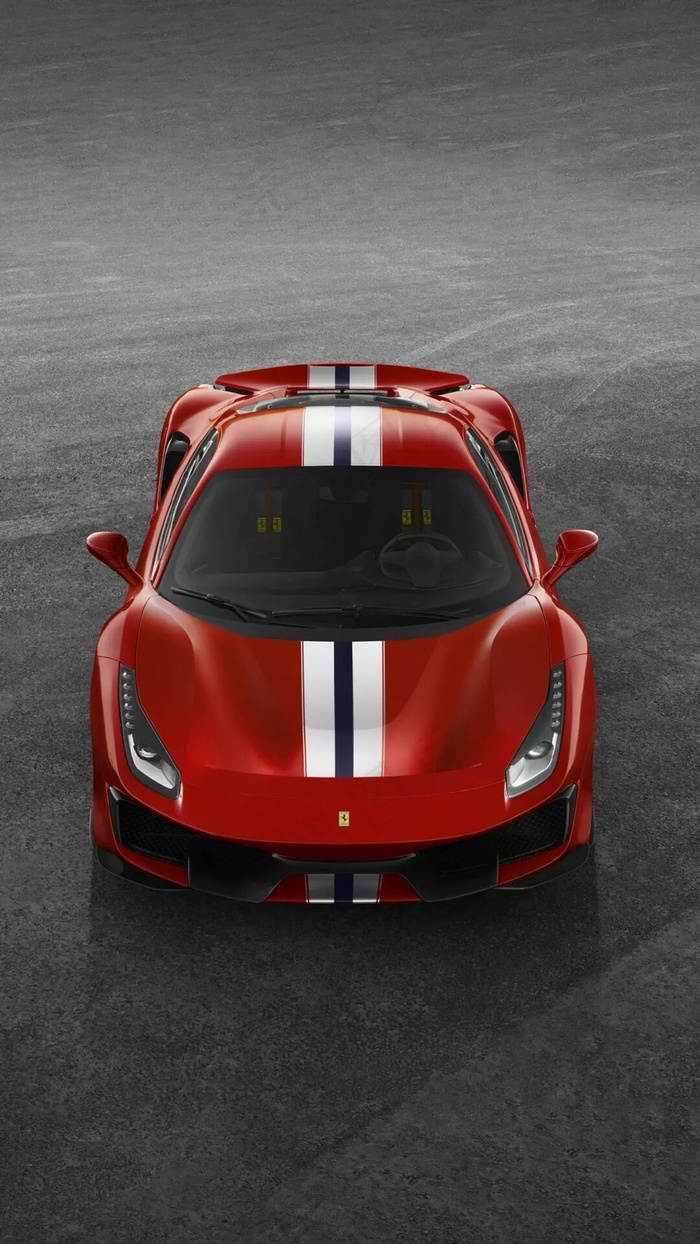 红色的法拉力跑车高清摄影图片