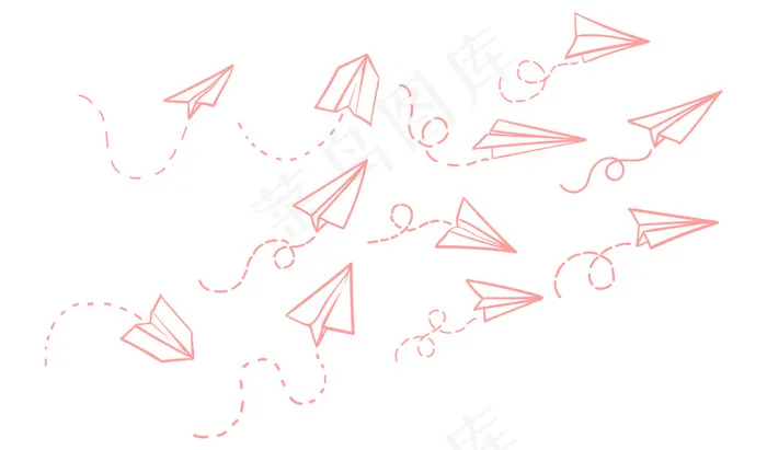 纸飞机卡通装饰图案psd模版下载