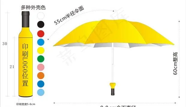 矢量广告伞 酒瓶伞 创意伞雨伞图片