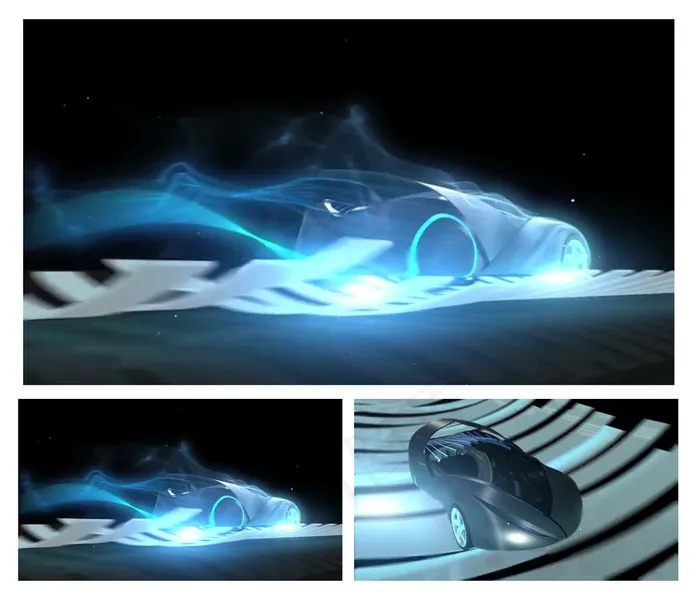动感超级跑车穿梭光环视频