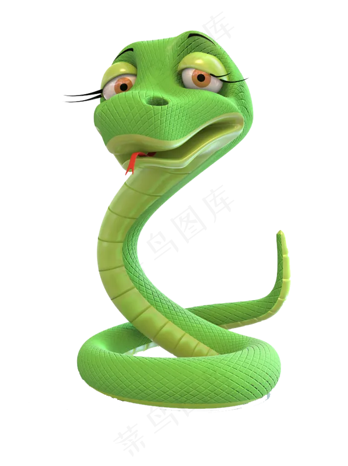 卡通毒蛇动物设计png透明背景免扣