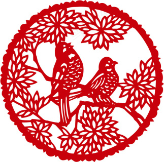 中国古典剪纸窗花矢量素材