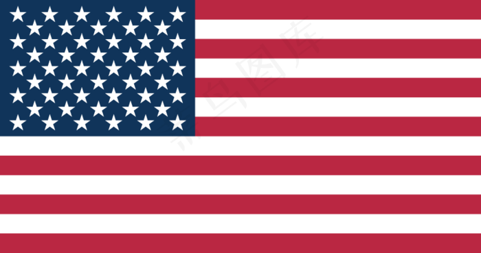 美国旗涂色图片